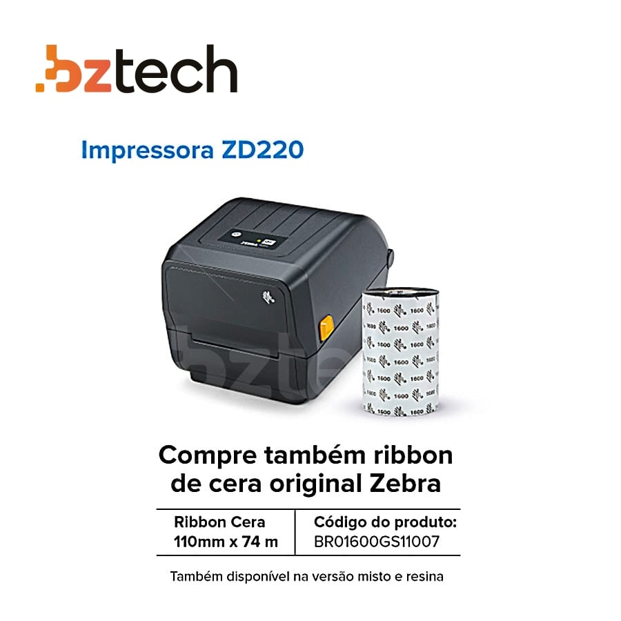 Impressora De Etiquetas Zebra Zd220 Usb Nova Gc420t Bz Tech 9557