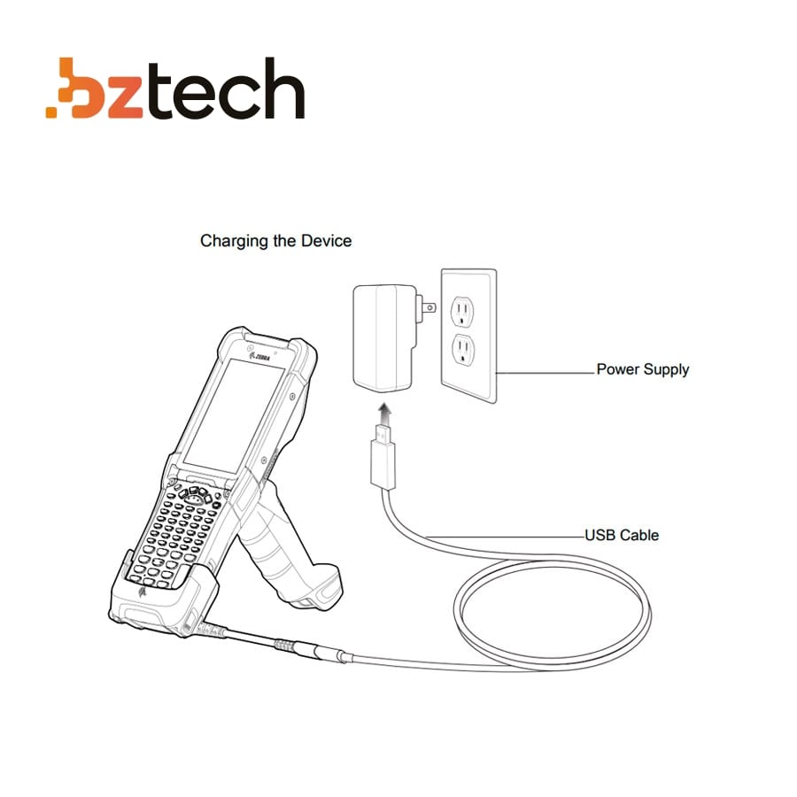 Cabo Zebra Usb Para Coletor Mc93 E Mc94 Carga E Comunicação Necessita Fonte De Alimentação E 7159