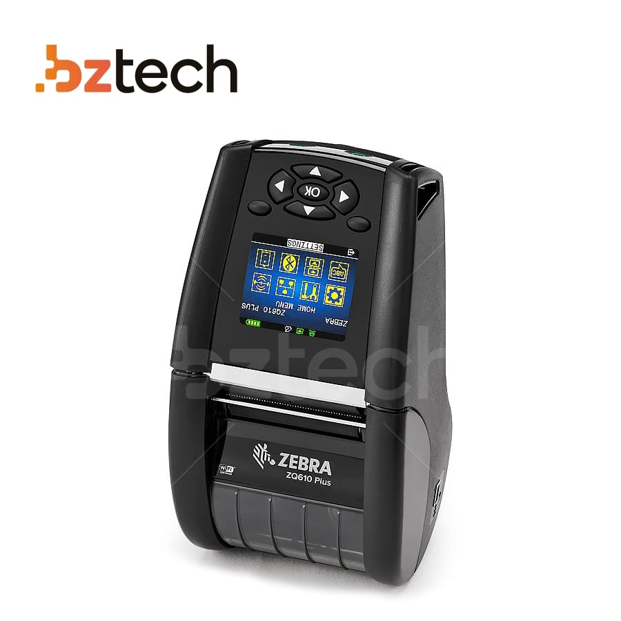 Impressora De Etiquetas Portátil Zebra Zq610 Plus 203dpi Bluetooth E Wi Fi Bz Tech 0040